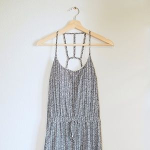Athleta Blue and White Pattern Maxi Dress